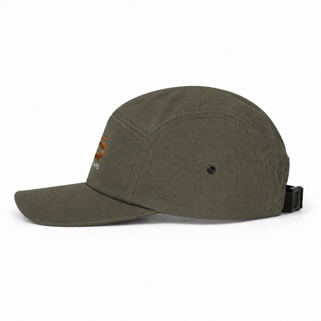 Ovis 5-Panel Cap — Olive, side view