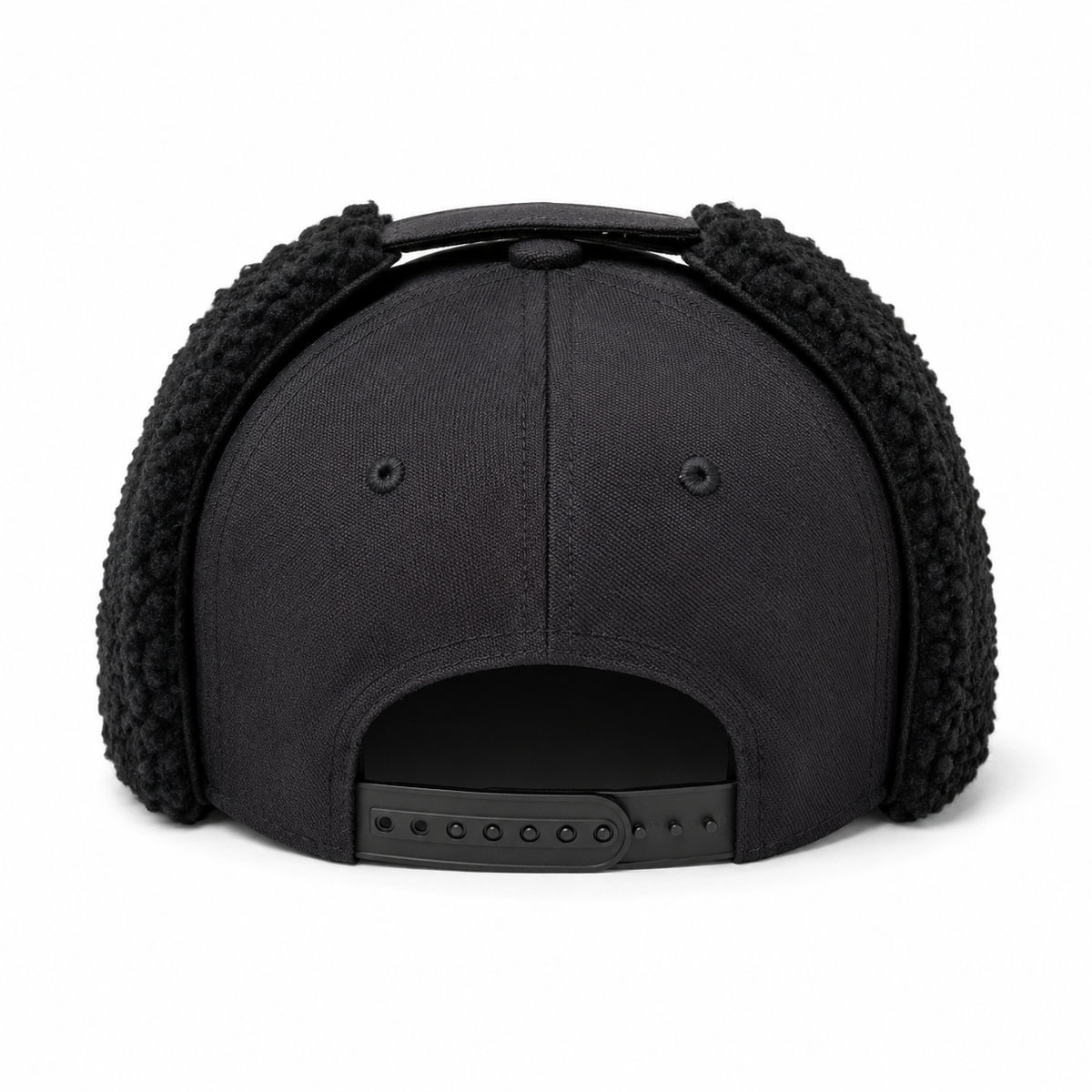 Ovis Trapper Cap — Black, back view