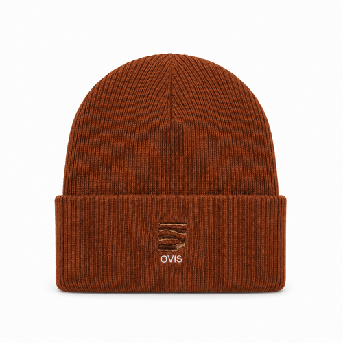 Ovis Beanie — Rust (front)