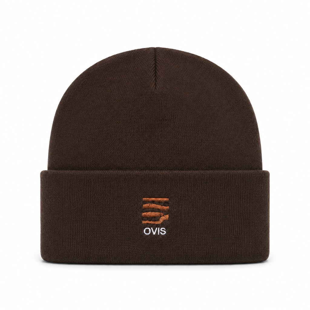 Ovis Beanie Dark Brown front